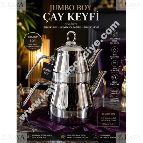 ZEN ÇAYDANLIK DEFNE JUMBO BOY SİLVER KULP 1*6