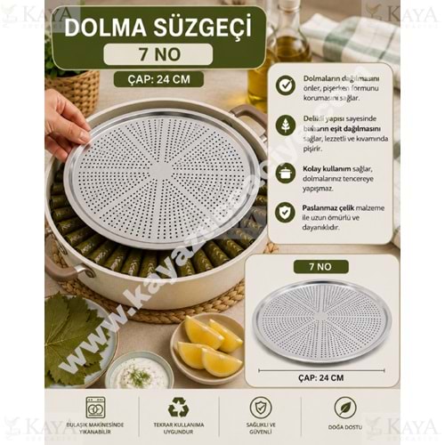ZEN LİFE KROM DOLMA SÜZEK 7 NO 24 CM 1*50