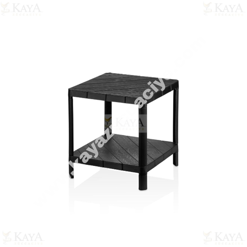 DEMPA MODÜLER TREND DİKDÖRTGEN RAF ÜNİTESİ 2 KATLI SİYAH 1*6