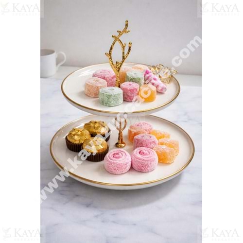 DRT KATLI KURABİYELİK SEMAZEN ALTIN BROŞLU 27x27 CM 1*12