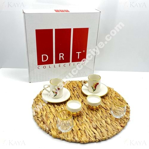 DRT LALE MODEL İKİLİ KAHVE SETİ 1*12