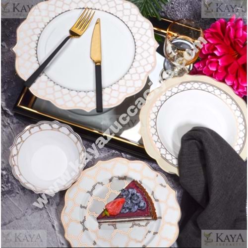 KSV BONE CHİNA YEMEK TAKIMI 24 PARÇA 1*2