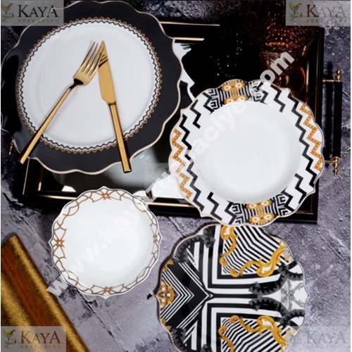 KSV BONE CHİNA YEMEK TAKIMI 24 PARÇA 1*2