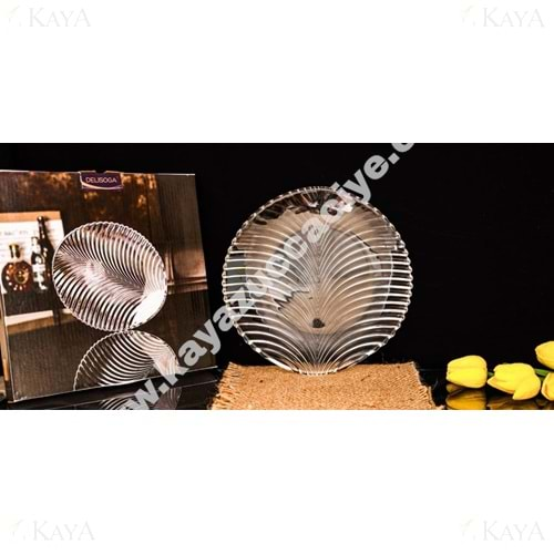 RAYAN DELİSOGA KRİSTAL 22 CM SERVİS TABAĞI 1*24