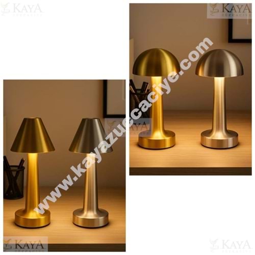 EGE MASA LAMBASI DOKUNMATİK LED ABAJUR DÜZ-MANTAR 1*40