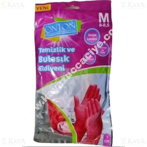 ONTON TEMİZLİK VE BULAŞIK ELDİVENİ ÇİFT 10 NO 1*30