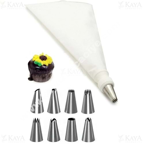 ENF CHEF PRİME KREMA TORBA SETİ 10 PARÇA 1*36