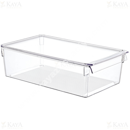 EMHOUSE ORGANİZER TALL CLEAR KAPAKLI 36x20 CM