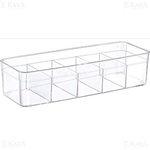 EMHOUSE CLEAR 5 BÖLMELİ KÜÇÜK ORGANİZER 30X11X7,5 CM 1*12