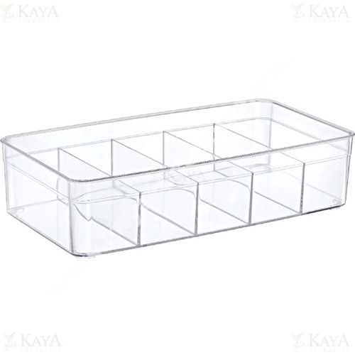 EMHOUSE CLEAR 5 BÖLMELİ ORTA ORGANİZER 30X16X7,5 CM 1*12