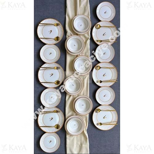 ALİNA HOME YEMEK SETİ 24 PARÇA YUVARLAK YEMEK SETİ 1*1