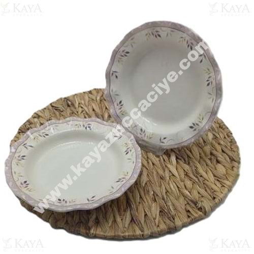 ALİNA HOME FIRFIR LİLA YEMEK TABAĞI 20 CM 1*12