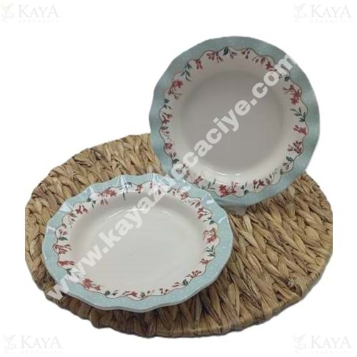 ALİNA HOME FIRFIR YEŞİL YEMEK TABAĞI 20 CM 1*12