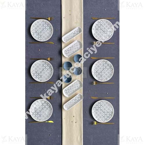 ALİNA HOME 14 PARÇA YUVARLAK FRAME MODEL KAHVALTI SETİ 1*1