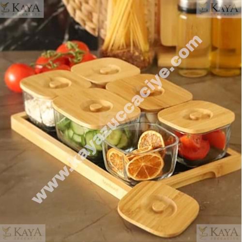 BAMBUM KROSNA 13 PARÇA CAM KAHVALTILIK 1*6