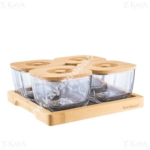 BAMBUM PLUS 9 PARÇA CAM KAHVALTILIK SETİ
