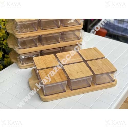 BAMBUM PİLİCA 13 PARÇA CAM KAHVALTILIK SETİ