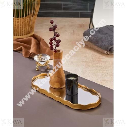 GLD ŞEHZADE AYNALI SUNUMLUK OVAL 29x12 CM 1*36