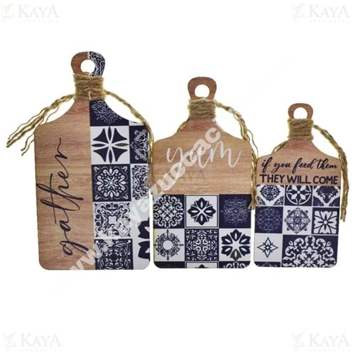 GLS İPLİ MUTFAK SÜSÜ 3 LÜ SAPLI TAHTA