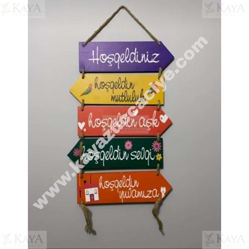 GLS İPLİ 5 Lİ YÖN TABLO RENKLİ 7,5x24,5 CM