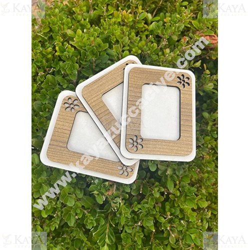 GLS AHŞAP VESİKALIK MAGNET BUZDOLABI MİNİ ÇERÇEVE