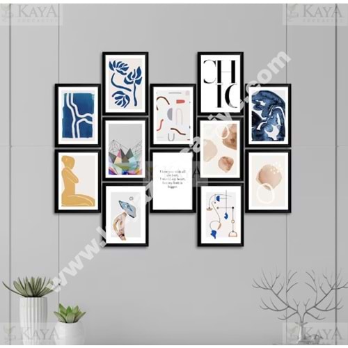 GLS MDF DUVAR TABLOSU 12 PARÇA 15x20 CM