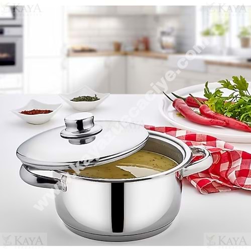 GÜLSAN ÇELİK DERİN TENCERE 18 CM MEGA 1*5