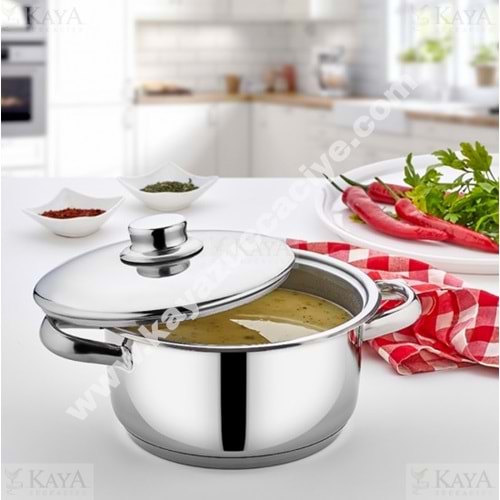 GÜLSAN ÇELİK DERİN TENCERE 22 CM MEGA 1*5