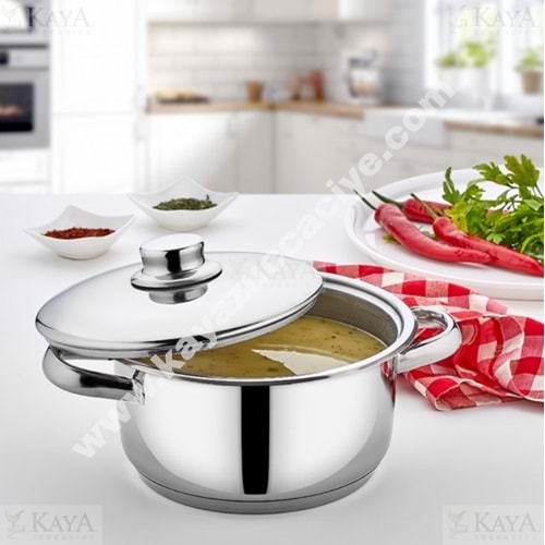 GÜLSAN ÇELİK DERİN TENCERE 28 CM MEGA 1*4