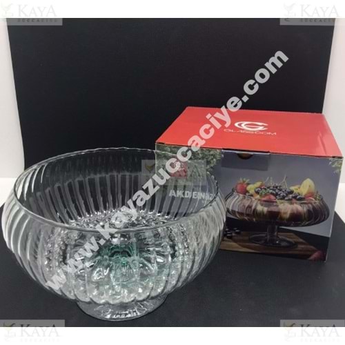 GLASSCOM AKDENİZ AYAKLI MEYVELİK 24 CM DERİN 1*4