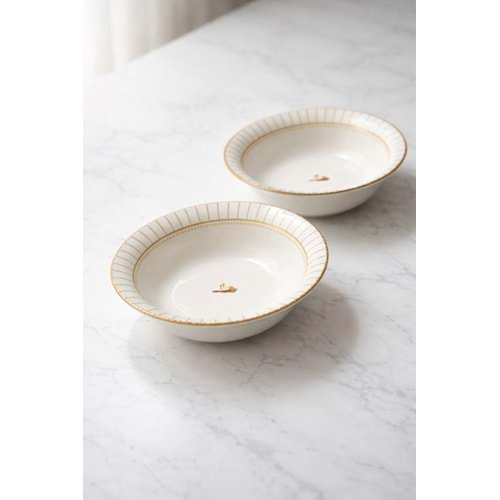 ALİNA HOME GOLD BEYAZ YUVARLAK ÇORBA KASESİ 16 CM 1*12