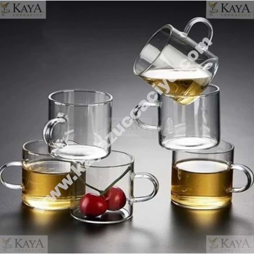 DELİ GLASS KAHVE YANI KULPLU BARDAK TAKIMI GPB13 1*24