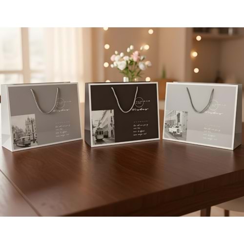 BZD IVORY HEDİYELİK ÇANTA DESENLİ 24x20 CM 1*12