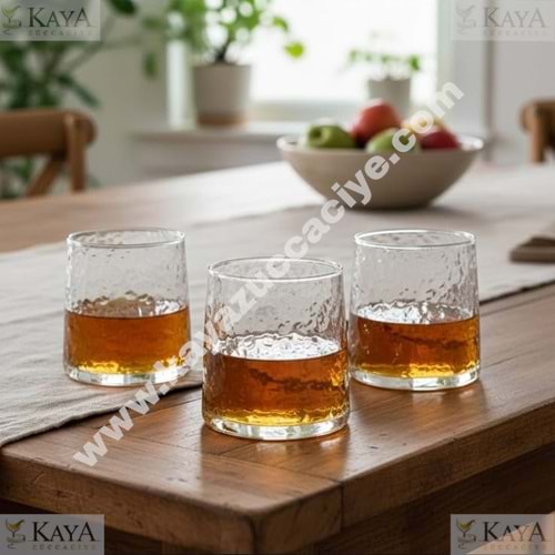 DİAMONDS MEŞRUBAT BARDAĞI CAM BUZLU DESEN 3 LÜ 1*24