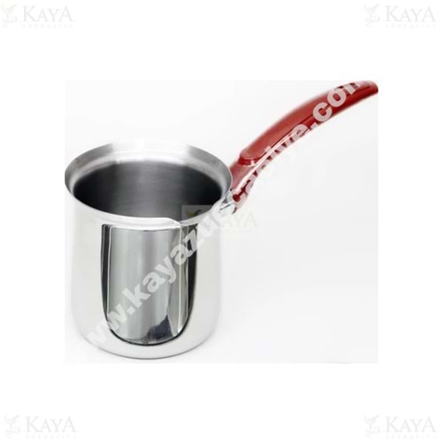 İNCİ ÇELİK CEZVE 430 4 NO KIRMIZI KULP 1*150