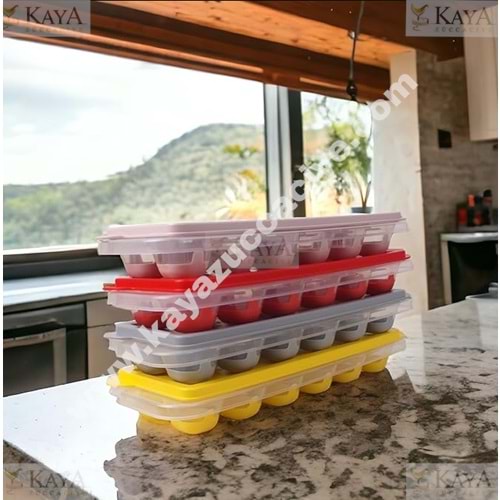 BZD IVORY SİLİKON BUZ KALIBI KAPAKLI MİSKET 12 SIRA 1*100