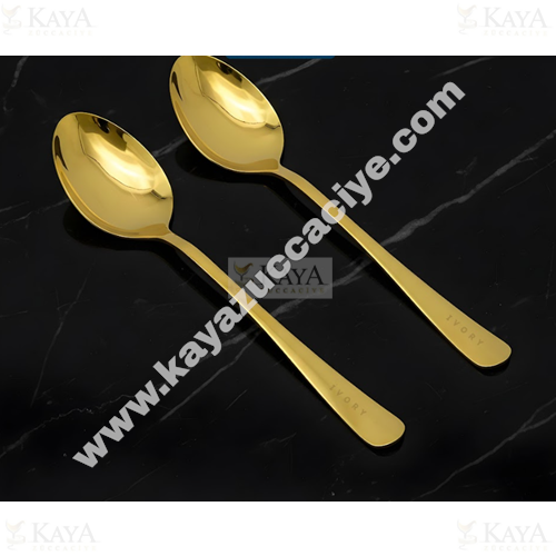 BZD IVORY ÇELİK SERVİS GOLD KAŞIK 26 CM 1*24