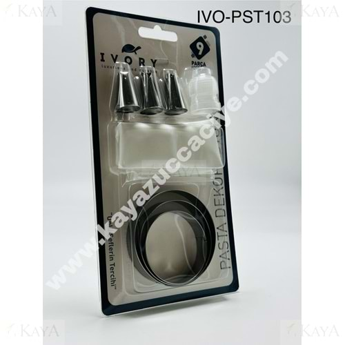 BZD IVORY METAL 9 PARÇA PASTA SETİ