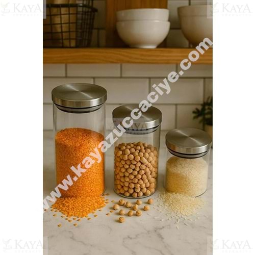 BUENOS CAM KAVANOZ 3 LÜ METAL KAPAK 1*6