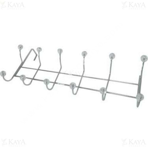 ENF METAL ASKI ŞEFFAF BONCUK 6 LI KAPI ARKASI ASKI 1*6