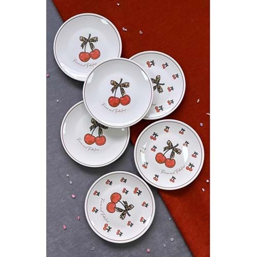 ALİNA HOME KİRAZ YUVARLAK TATLI TABAĞI 16 CM 1*20