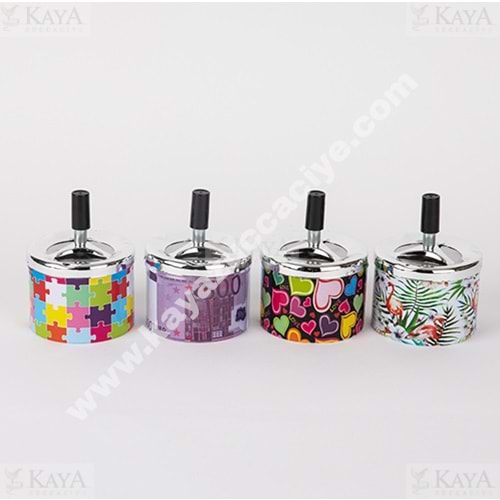 KSV ASHTRAY METAL BAS-AÇ YUVARLAK KÜLLÜK 1*120
