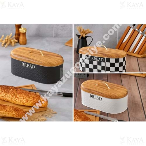 KMS METAL DESENLİ EKMEK KUTUSU 1*8