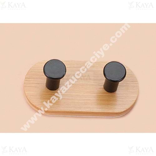 KRD BAMBU 2 Lİ OVAL YAPIŞKANLI ASKILIK 1*20