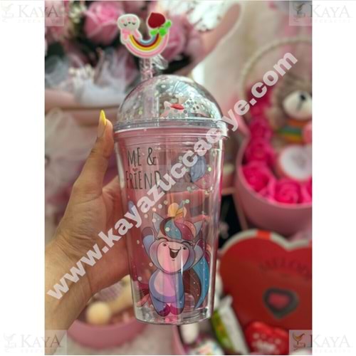 KRD PİPETLİ BARDAK AKRİLİK DESENLİ 1*60