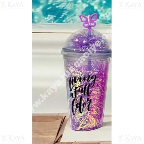 KRD PİPETLİ BARDAK AKRİLİK DESENLİ 1*60