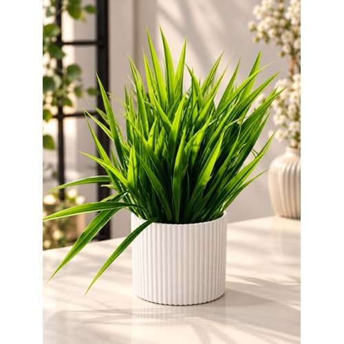 KRD ÇİÇEK YAPAY SAKSILI ÇİMEN ÇİÇEĞİ 25 CM 1*12