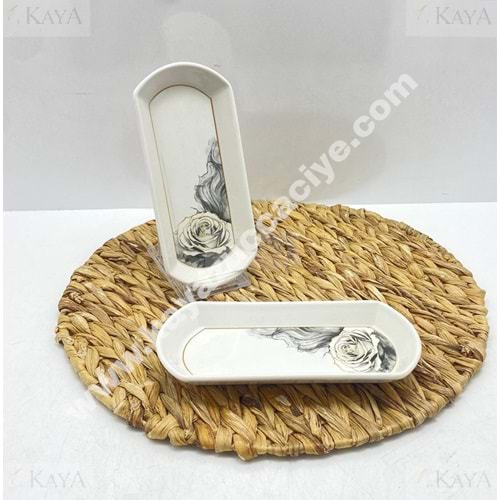 ALİNA HOME KARAGÜL OVAL KAYIK KÜÇÜK 20X9 CM 1*12