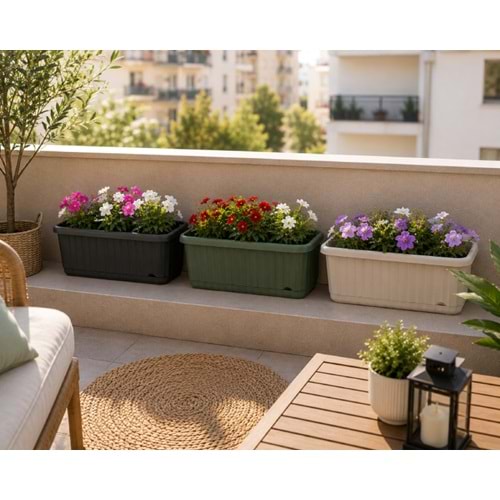 KARASU SAKSI ZERAF BALKON SAKSI 2 NO 7.5 LT 44x17.5x15 CM 1*12