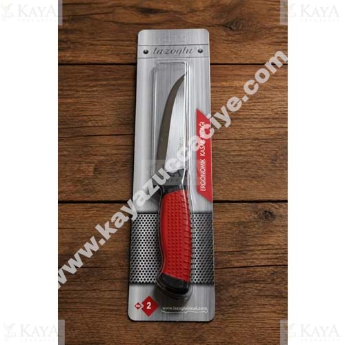 LAZOĞLU KASAP BIÇAĞI ÇİFT RENKLİ KIRMIZI SAP NO:2 1*130
